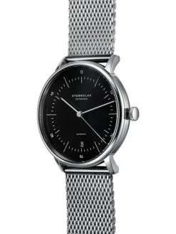STERNGLAS Herrenuhren | Damenuhren-NAOS Automatik Milanaise schwarz S02-NA03-MI04