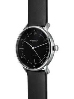 STERNGLAS Herrenuhren | Damenuhren-NAOS Automatik schwarz Leder S02-NA03-PR07