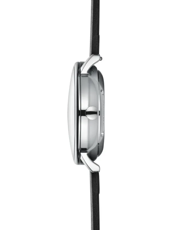 STERNGLAS Herrenuhren | Damenuhren-NAOS Automatik weiß Leder schwarz S02-NA01-PR07