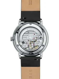 STERNGLAS Herrenuhren | Damenuhren-NAOS Automatik weiß Leder schwarz S02-NA01-PR07