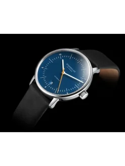 STERNGLAS Herrenuhren | Damenuhren-NAOS Automatik blau-orange Band Premium schwarz S02-NA45-PR07