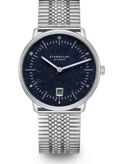 STERNGLAS Herrenuhren | Damenuhren-NAOS Edition Aventurin dunkelblau Band SuperSlim S01-NAN40-ME08