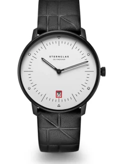 STERNGLAS Herrenuhren | Damenuhren-Naos Edition Bauhaus III weiß Editionsband S01-NAB15-EB09