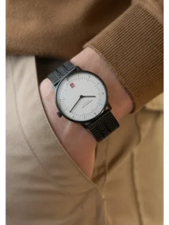 STERNGLAS Herrenuhren | Damenuhren-Naos Edition Bauhaus III weiß SuperSlim S01-NAB15-ME11