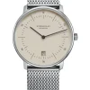 STERNGLAS Herrenuhren | Damenuhren-NAOS hellbraun silber Milanaise S01-NA38-MI04