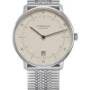 STERNGLAS Herrenuhren | Damenuhren-NAOS hellbraun silber SuperSlim S01-NA38-ME08