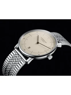 STERNGLAS Herrenuhren | Damenuhren-NAOS hellbraun silber SuperSlim S01-NA38-ME08