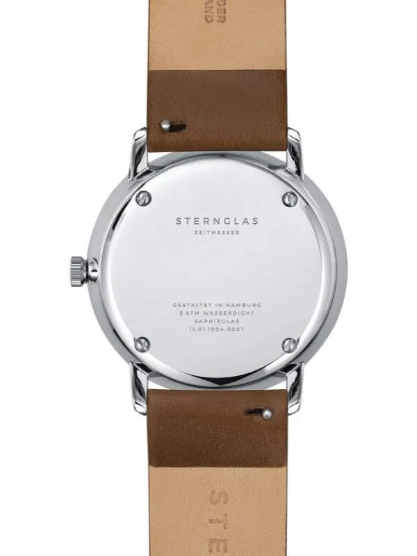 STERNGLAS Herrenuhren | Damenuhren-NAOS schwarz braun Leder S01-NA03-PR04