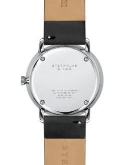 STERNGLAS Herrenuhren | Damenuhren-NAOS schwarz Leder S01-NA03-PR07