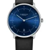 STERNGLAS Herrenuhren-NAOS Sonnenschliff blau silber Band schwarz S01-NA06-PR07