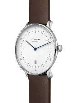STERNGLAS Herrenuhren | Damenuhren-NAOS weiß braun Leder S01-NA01-PR04