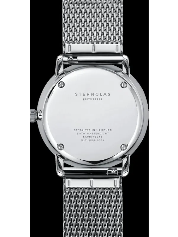 STERNGLAS Herrenuhren-NAOS weiß Milanaise S01-NA01-MI04