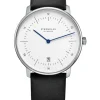 STERNGLAS Herrenuhren-NAOS weiß schwarz Leder S01-NA01-PR07