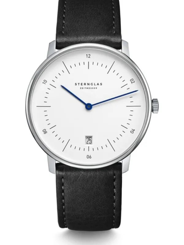 STERNGLAS Herrenuhren | Damenuhren-Naos weiß silber Modena Band S01-NA01-MO01