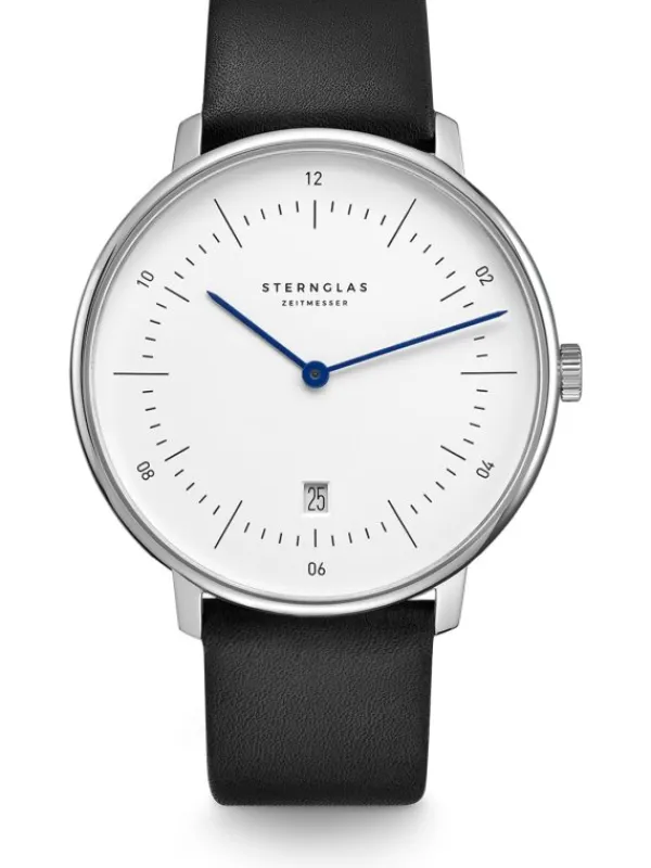 STERNGLAS Herrenuhren-NAOS XL 42 mm Leder schwarz S01-NX01-PR07