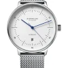 STERNGLAS Herrenuhren-NAOS XL Automatik weiß Milanaise S02-NX01-MI04