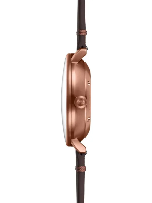STERNGLAS Herrenuhren-NAOS XL Automatik bronze Alabaster Band Vintage mokka S02-NX42-VI17