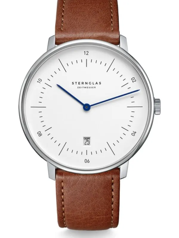 STERNGLAS Herrenuhren-NAOS XL 42mm weiß Modena S01-NX01-MO02