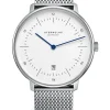 STERNGLAS Herrenuhren-NAOS XL 42mm weiß Milanaise S01-NX01-MI04