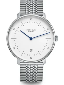 STERNGLAS Herrenuhren-NAOS XL 42mm weiß Super Slim S01-NX01-ME08