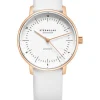 STERNGLAS Damenuhren-NAOS XS Automatik weiß roség. Band Klassik weiß S02-ND13-KL14