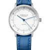 STERNGLAS Damenuhren-NAOS XS Automatik weiß Band Noble blau S02-ND01-NB02