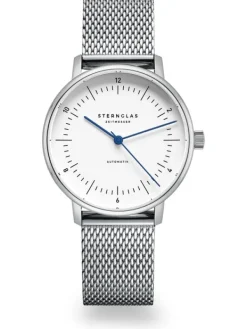 STERNGLAS Damenuhren-NAOS XS Automatik Band Milanaise silber S02-ND01-MI01