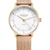 STERNGLAS Damenuhren-NAOS XS Automatik rosegoldf. Band Milanaise S02-ND13-MI09