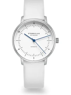 STERNGLAS Damenuhren-NAOS XS Automatik weiß Band Klassik weiß S02-ND01-KL12