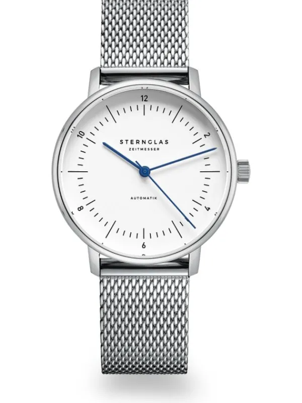 STERNGLAS Damenuhren-NAOS XS Automatik Band Milanaise silber S02-ND01-MI01
