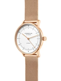 STERNGLAS Damenuhren-NAOS XS Automatik rosegoldf. Band Milanaise S02-ND13-MI09