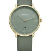 STERNGLAS Damenuhren-NAOS XS Edition Flora salbei goldf. S01-NDF18-KL09