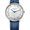 STERNGLAS Damenuhren-NAOS XS Edition Perlmutt weiß Leder Dunkelblau S01-NDP01-NB02