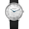 STERNGLAS Damenuhren-NAOS XS Edition Perlmutt weiß Leder schwarz S01-NDP01-KL05