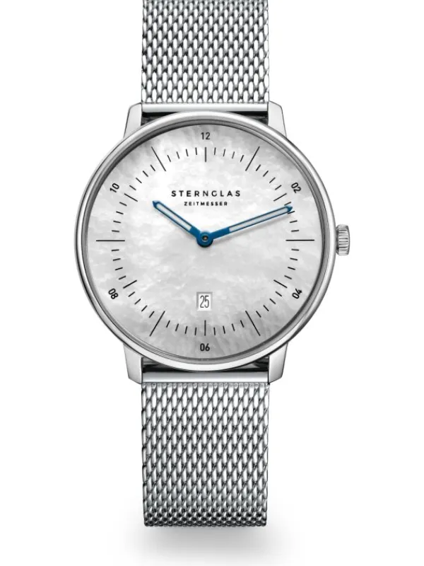 STERNGLAS Damenuhren-NAOS XS Edition Perlmutt weiß Milanaise S01-NDP01-MI01