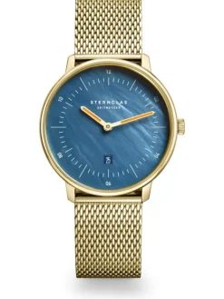 STERNGLAS Damenuhren-NAOS XS Edition Perlmutt dunkelblau Milanaise S01-NDP07-MI07