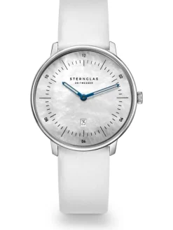 STERNGLAS Damenuhren-NAOS XS Edition Perlmutt weiß Leder 16 weiß S01-NDP01-KL12