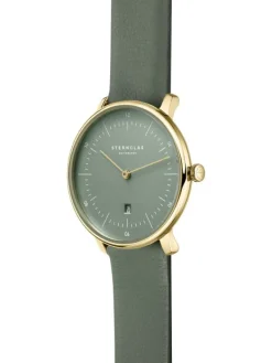 STERNGLAS Damenuhren-NAOS XS Edition Flora salbei goldf. S01-NDF18-KL09