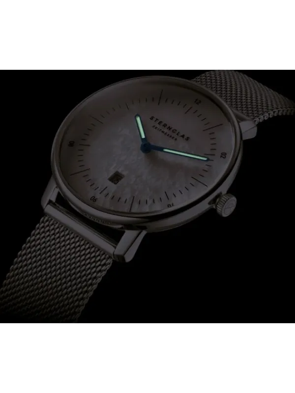 STERNGLAS Damenuhren-NAOS XS Edition Perlmutt weiß Milanaise S01-NDP01-MI01