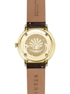 STERNGLAS Damenuhren-NAOS XS Edition Perlmutt dunkelblau Leder schwarz S01-NDP07-KL08