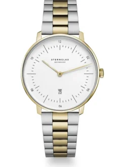 STERNGLAS Herrenuhren-NAOS XS weiß gold Metallarmband bi-color S01-ND02-ME07