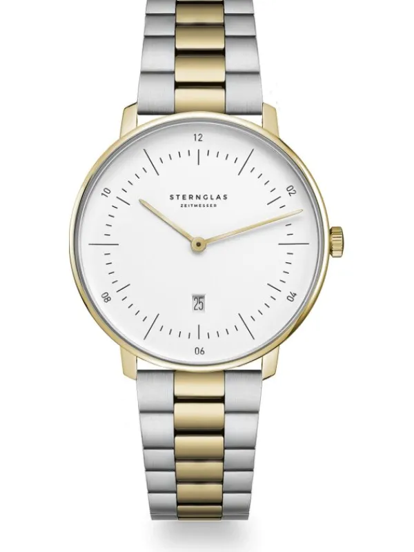 STERNGLAS Herrenuhren-NAOS XS weiß gold Metallarmband bi-color S01-ND02-ME07