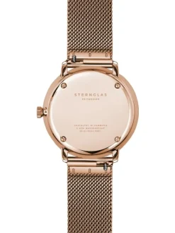 STERNGLAS Damenuhren-NAOS XS weiß Milanaise roségoldf. S01-ND13-MI09