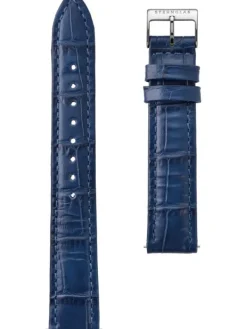 STERNGLAS Uhrenarmbänder | Zubehör-Noble 16 mm dunkelblau, Schließe silber poliert S03-NB02