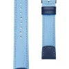 STERNGLAS Uhrenarmbänder-Nylon 20 mm hellblau, silber poliert S03-NY05