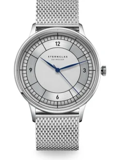 STERNGLAS Herrenuhren | Damenuhren-SEDIUS weiß silber / Milanaise 20 silber S01-SD01-MI04