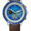 STERNGLAS Herrenuhren-TACHYMETER 2.0 dunkelblau Modena dunkelbraun S01-TM06-MO23