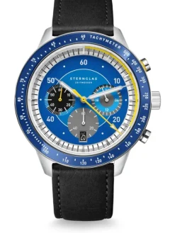 STERNGLAS Herrenuhren-TACHYMETER 2.0 dunkelblau Modena schwarz S01-TM06-MO01