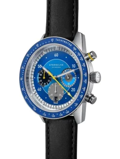 STERNGLAS Herrenuhren-TACHYMETER 2.0 dunkelblau Modena schwarz S01-TM06-MO01
