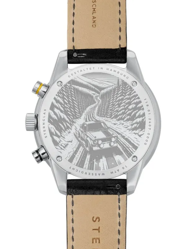 STERNGLAS Herrenuhren-TACHYMETER 2.0 dunkelblau Modena schwarz S01-TM06-MO01